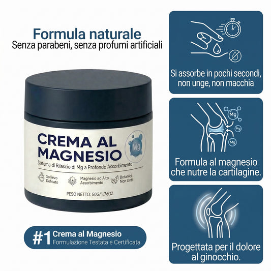 Crema al magnesio per massaggi articolari